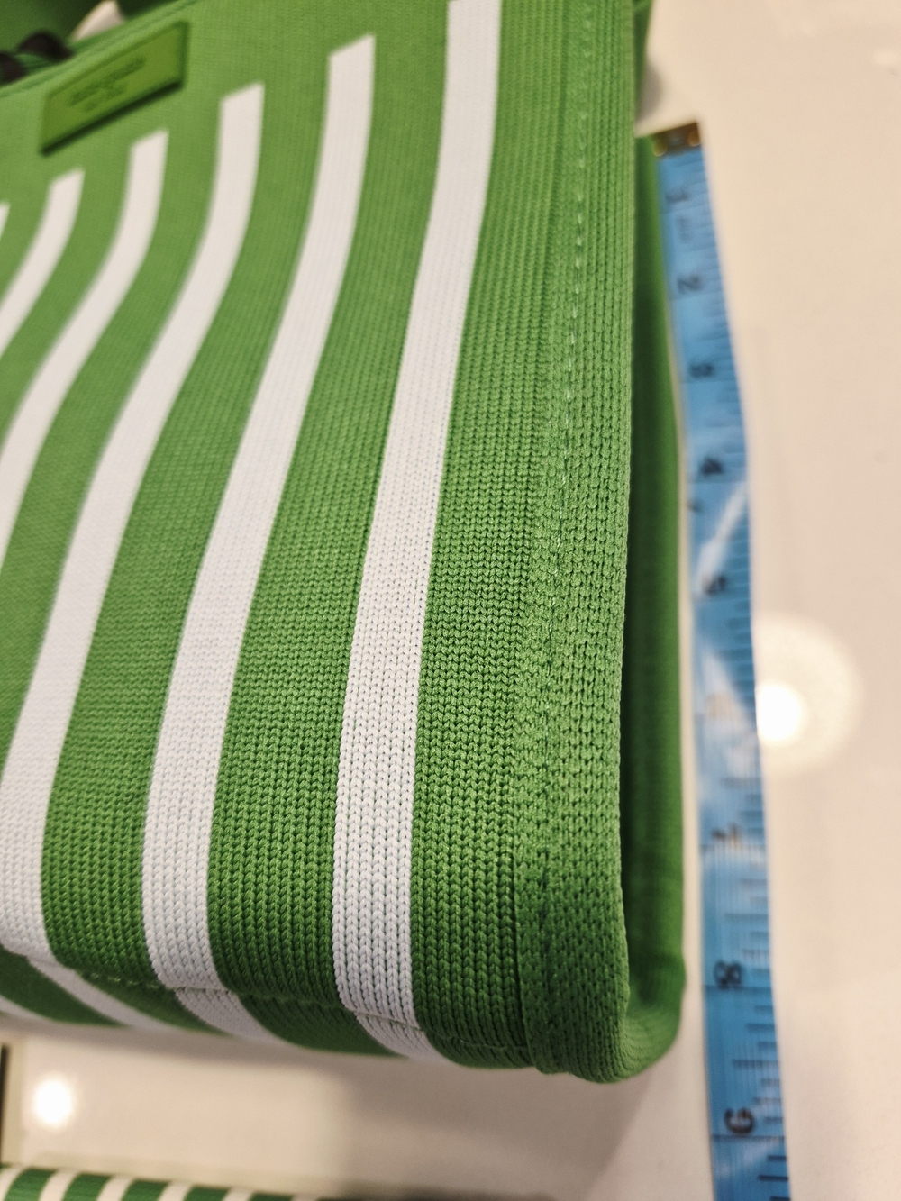 kate spade Green Striped Canvas Tote with Card Case - Picture 2 of 7